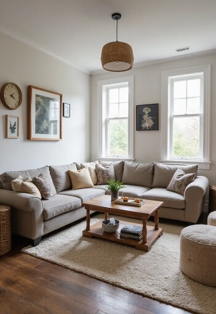 28 Living Room Plans with Dimensions Ideas That Help Maximize Layout - 3. L-Shaped Seating (14' x 11')