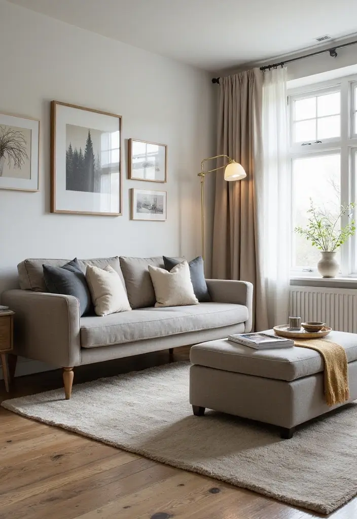 28 Living Room Plans with Dimensions Ideas That Help Maximize Layout - 4. Multi-Functional Furniture (13' x 9')