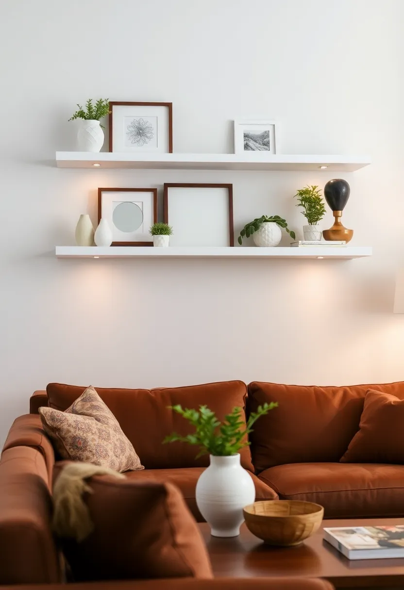 28 Living Room Shelves Decor Ideas That Add Personality and Function - 22. Layered Display