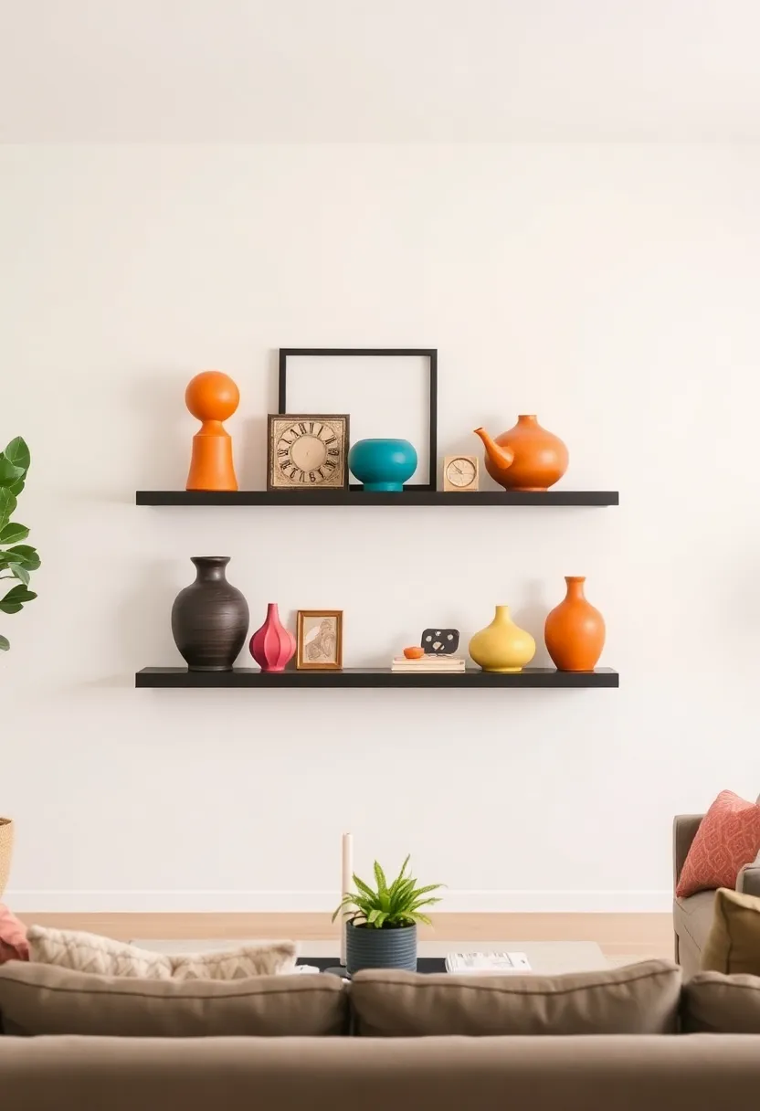 28 Living Room Shelves Decor Ideas That Add Personality and Function - 24. Create a Focal Point