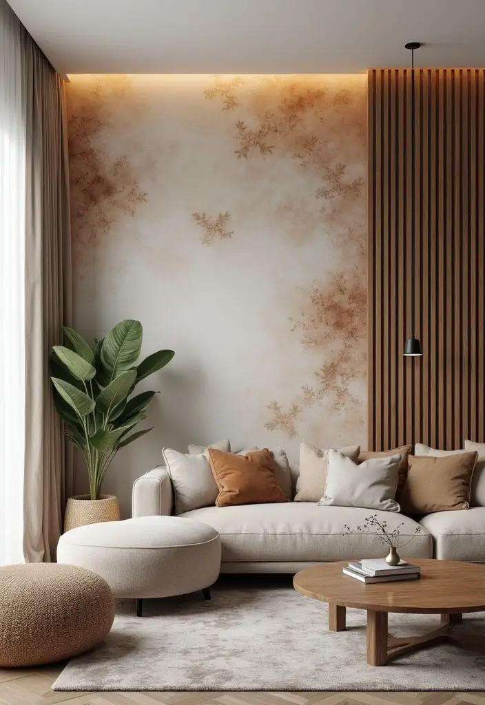 28 Living Room Wallpaper Ideas Modern Looks That Transform Walls - 19. Artistic Expression: Wallpaper Mural