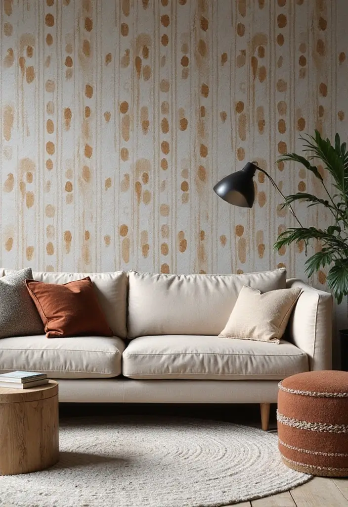 28 Living Room Wallpaper Ideas Modern Looks That Transform Walls - 2. Geometric Glam: Bold Shapes