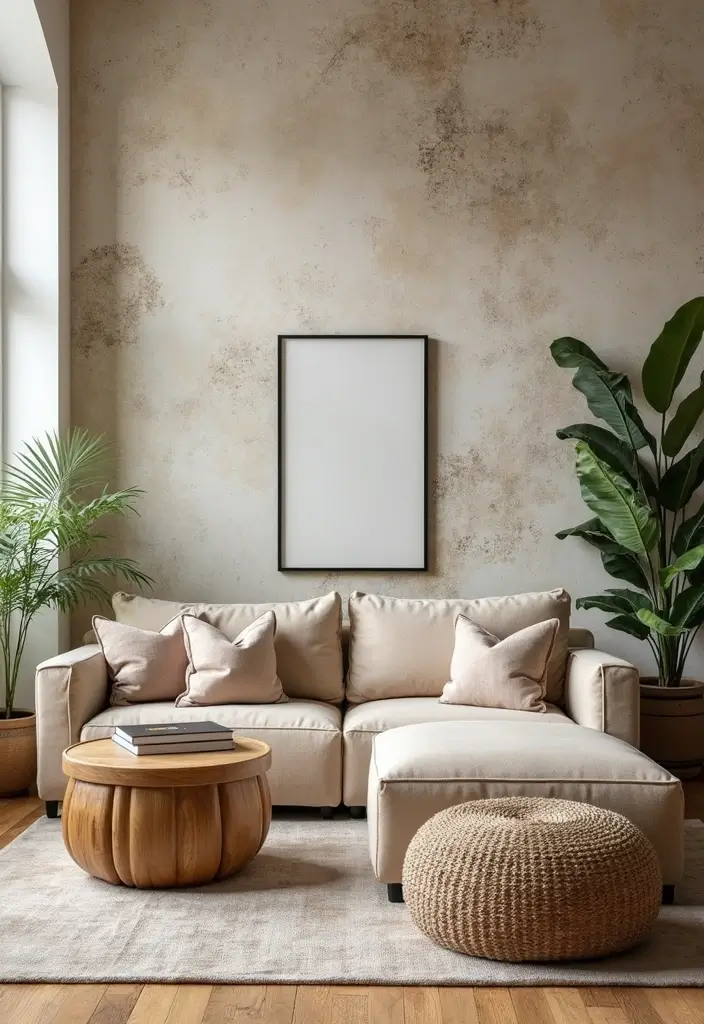 28 Living Room Wallpaper Ideas Modern Looks That Transform Walls - 23. Eco-Chic: Recycled Materials Wallpaper