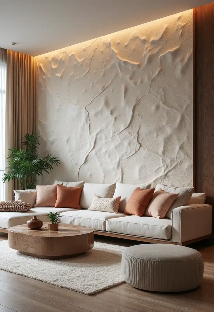 28 Living Room Wallpaper Ideas Modern Looks That Transform Walls - 24. Textured Wonders: 3D Wallpaper