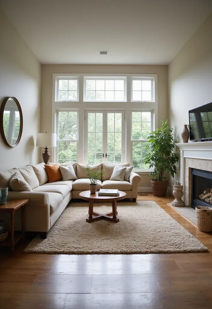 28 Living Room With Lots of Windows Ideas That Feel Airy and Open - 14. Strategic Furniture Placement
