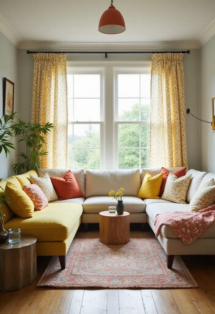 28 Living Room With Lots of Windows Ideas That Feel Airy and Open - 21. Whimsical Window Treatments