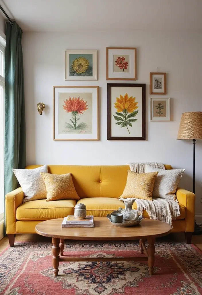 28 Living Room With Lots of Windows Ideas That Feel Airy and Open - 23. Artistic Wall Décor