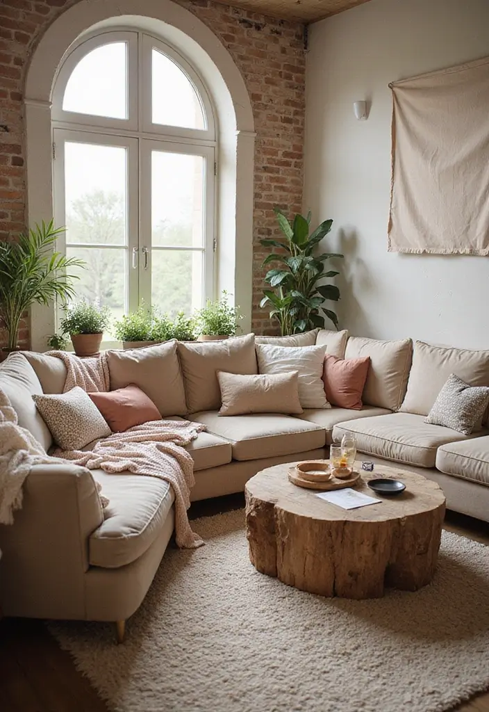 28 Living Room With Lots of Windows Ideas That Feel Airy and Open - 24. Incorporating Textiles for Warmth