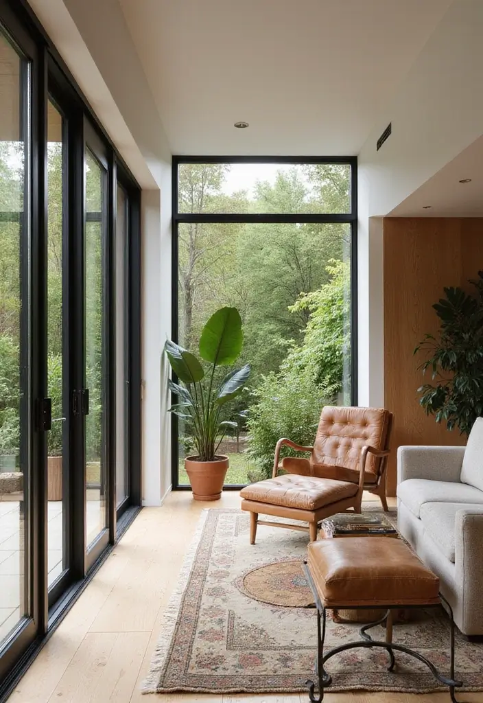 28 Living Room With Lots of Windows Ideas That Feel Airy and Open - 28. Embracing the Outdoors