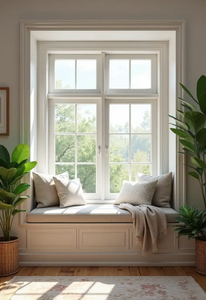 28 Living Room With Lots of Windows Ideas That Feel Airy and Open - 7. Window Seats with Storage
