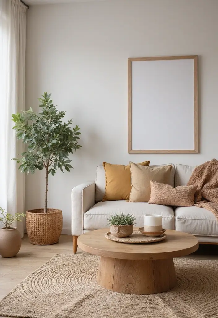 28 Neutral Living Room Decor Earth Tones That Feel Calm and Balanced - 21. Earth Tone Accents