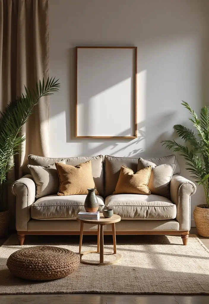28 Neutral Living Room Decor Earth Tones That Feel Calm and Balanced - 24. Warm Textured Furniture