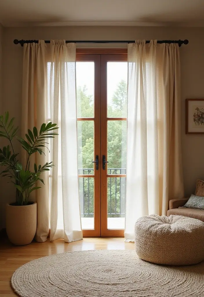 28 Sliding Door Curtains Living Room Ideas That Save Space Beautifully - 28. Eco-Friendly Options