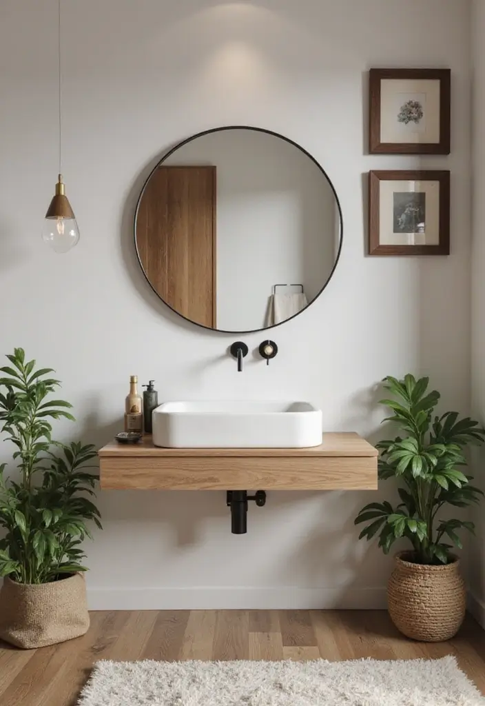 28 Wash Basin Ideas in Living Room Indian Homes That Blend Function and Design - 1. Minimalist Wall-Mounted Wash Basin