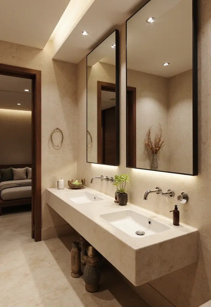 28 Wash Basin Ideas in Living Room Indian Homes That Blend Function and Design - 14. Custom-Built Wash Basin