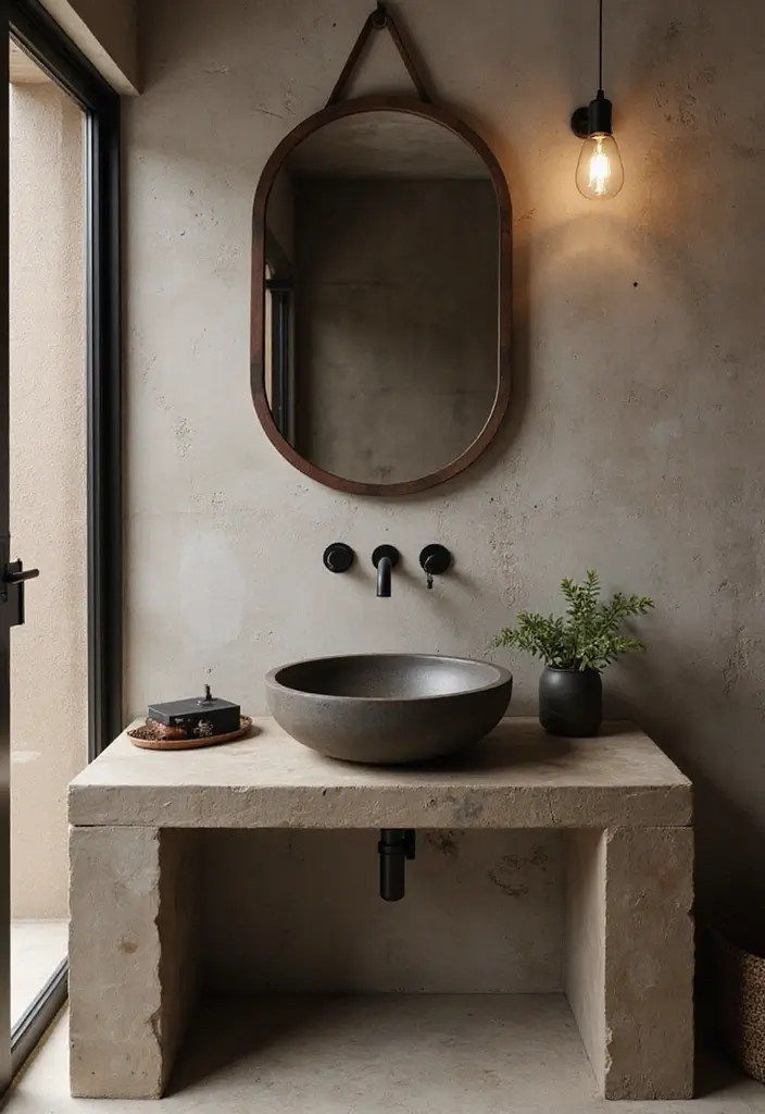 28 Wash Basin Ideas in Living Room Indian Homes That Blend Function and Design - 23. Industrial Style Basins
