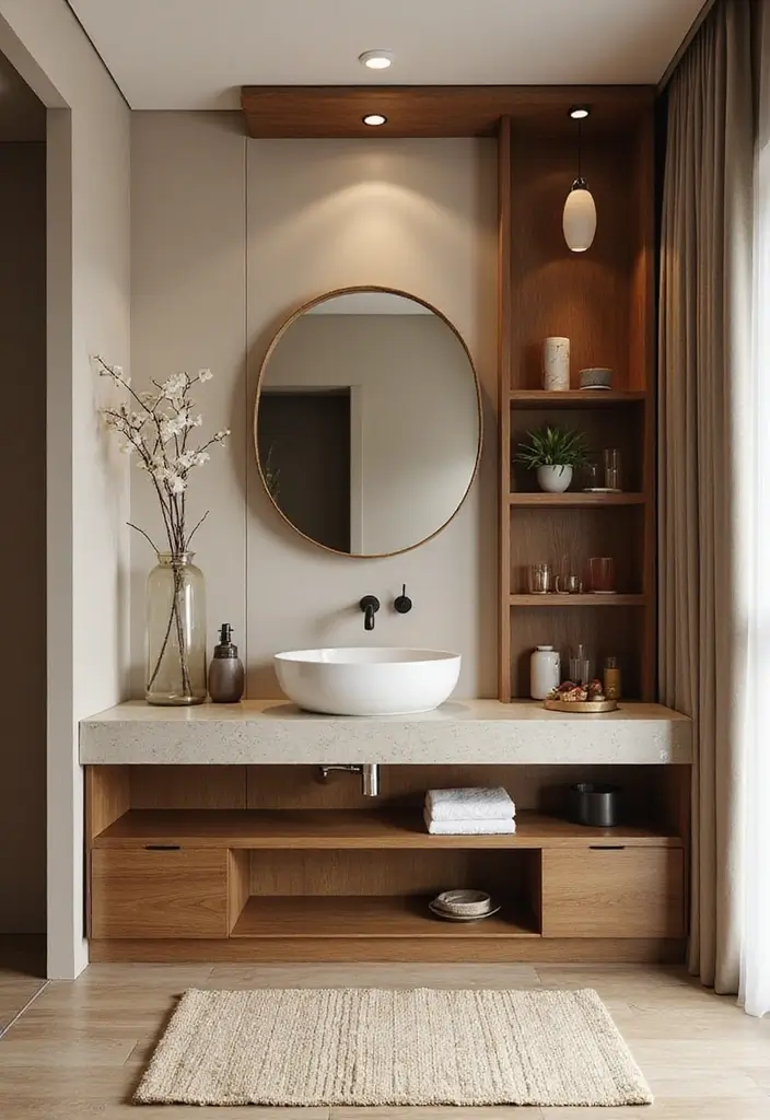 28 Wash Basin Ideas in Living Room Indian Homes That Blend Function and Design - 25. Multi-Functional Wash Station