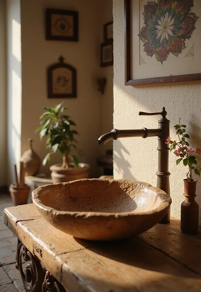 28 Wash Basin Ideas in Living Room Indian Homes That Blend Function and Design - 27. Unique Shaped Wash Basin