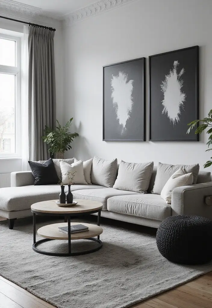 28 White Black Living Room Ideas That Feel Sleek and Sophisticated - 22. Multi-Functional Spaces