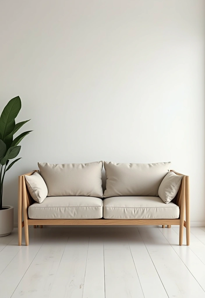 28 Wooden Sofas Ideas Living Room Indian Styles That Feel Warm and Traditional - 3. Modern Minimalist Wooden Sofa