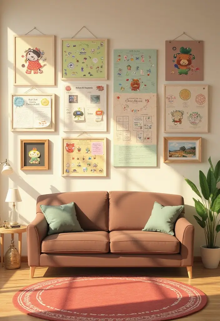 29 Animal Crossing Living Room Ideas That Feel Cute and Cozy - 15. Interactive Wall Hangings