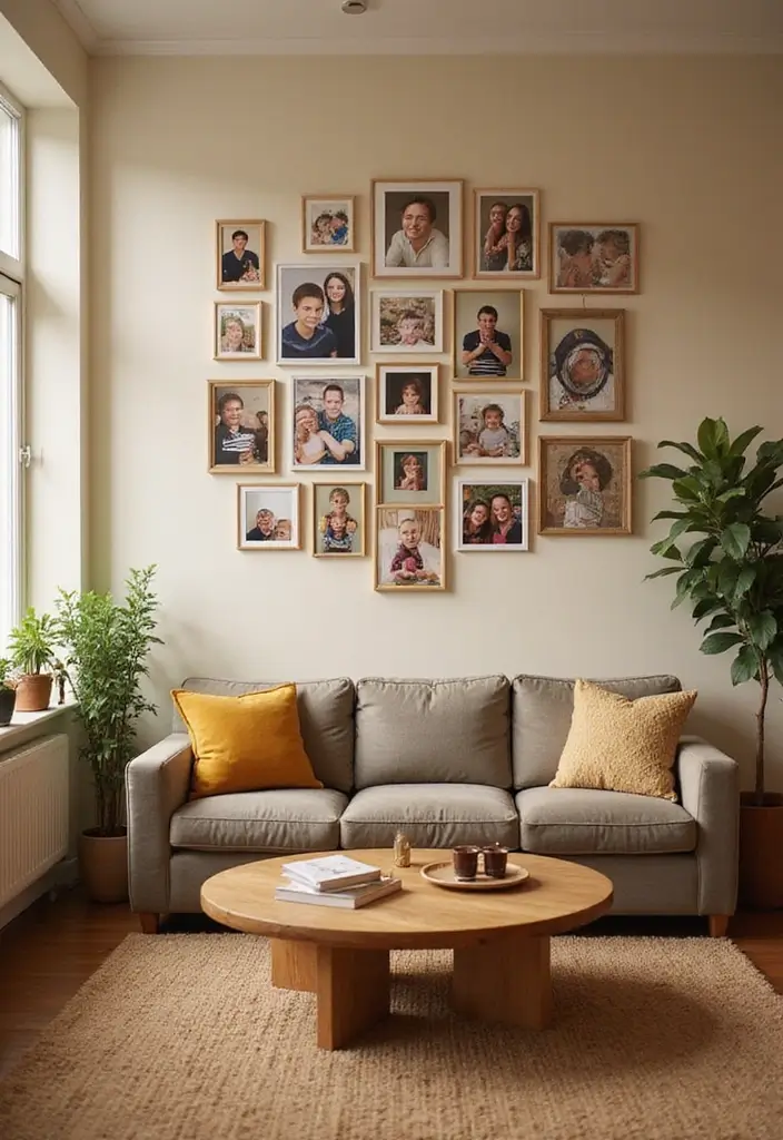 29 Animal Crossing Living Room Ideas That Feel Cute and Cozy - 22. Personalized Photo Displays