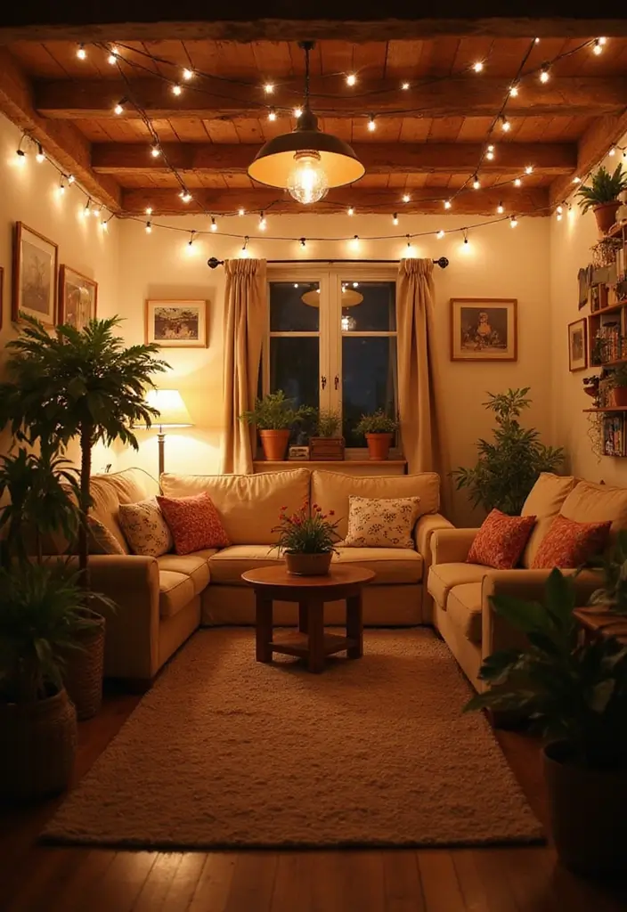 29 Animal Crossing Living Room Ideas That Feel Cute and Cozy - 4. Soft Lighting for Gentle Ambiance