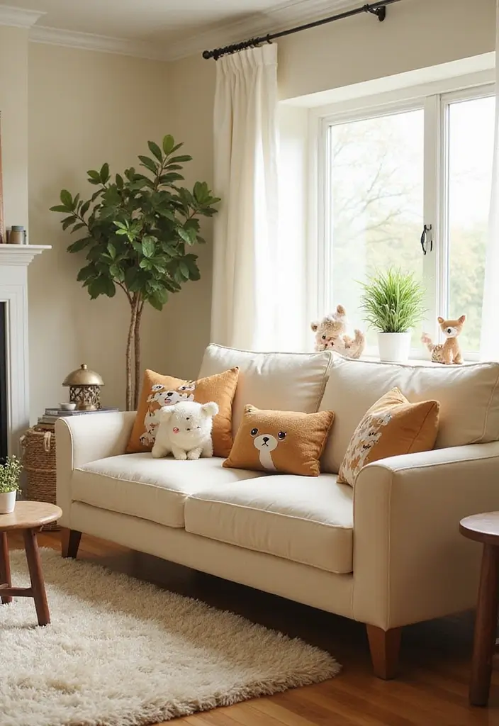 29 Animal Crossing Living Room Ideas That Feel Cute and Cozy - 8. Charming Animal Decor