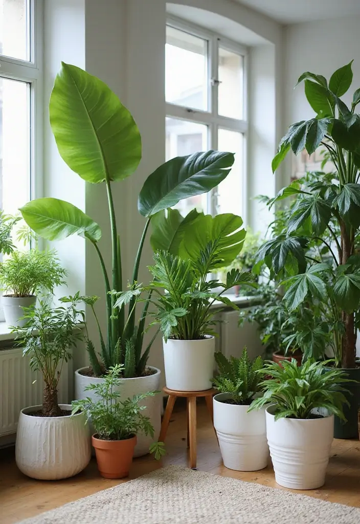 29 Chill Living Room Ideas That Feel Relaxed and Inviting - 10. Indoor Plants for Fresh Air
