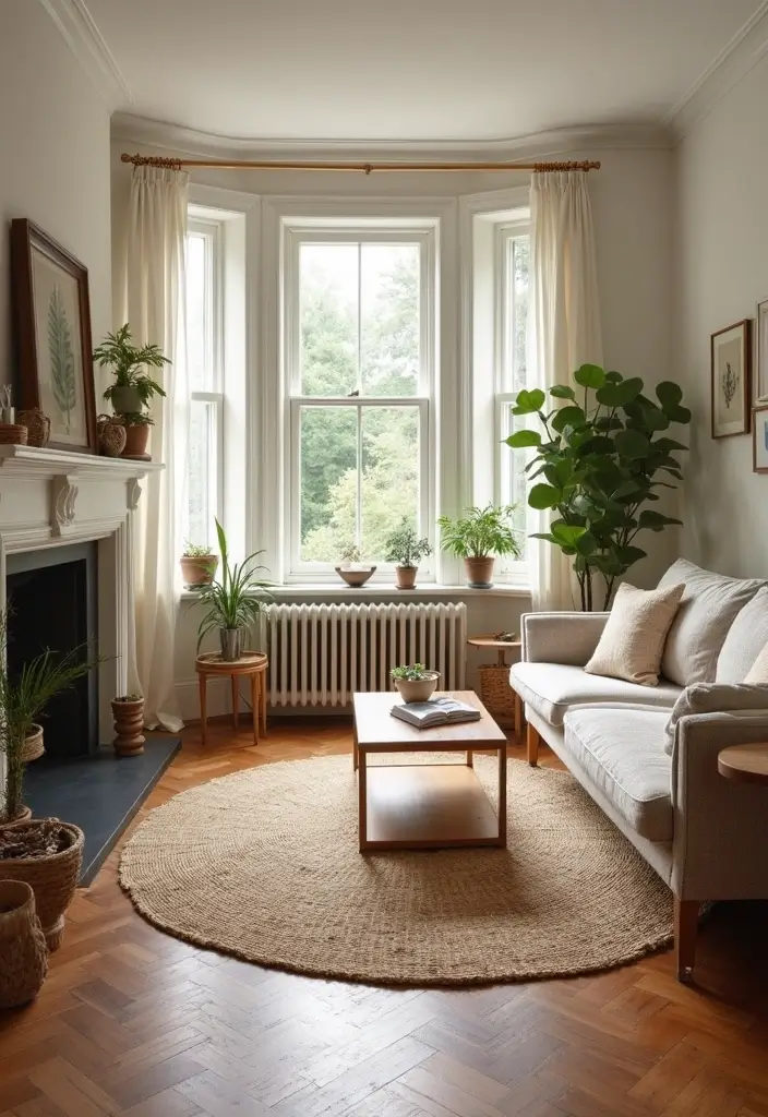 29 Chill Living Room Ideas That Feel Relaxed and Inviting - 11. Natural Fiber Rugs