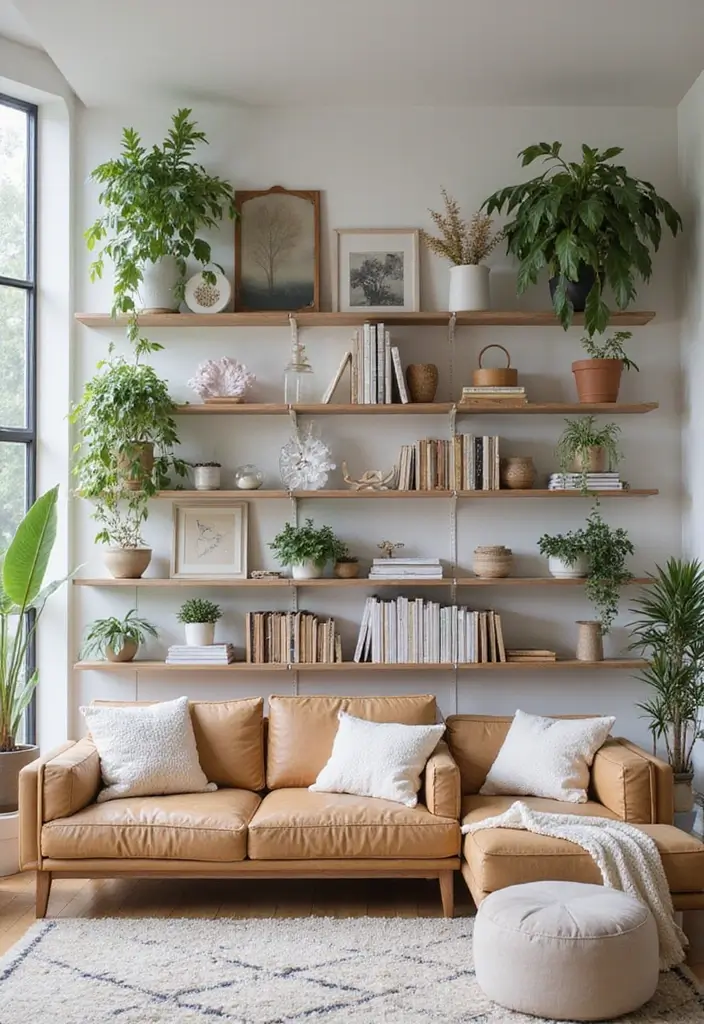 29 Chill Living Room Ideas That Feel Relaxed and Inviting - 15. Customizable Shelving