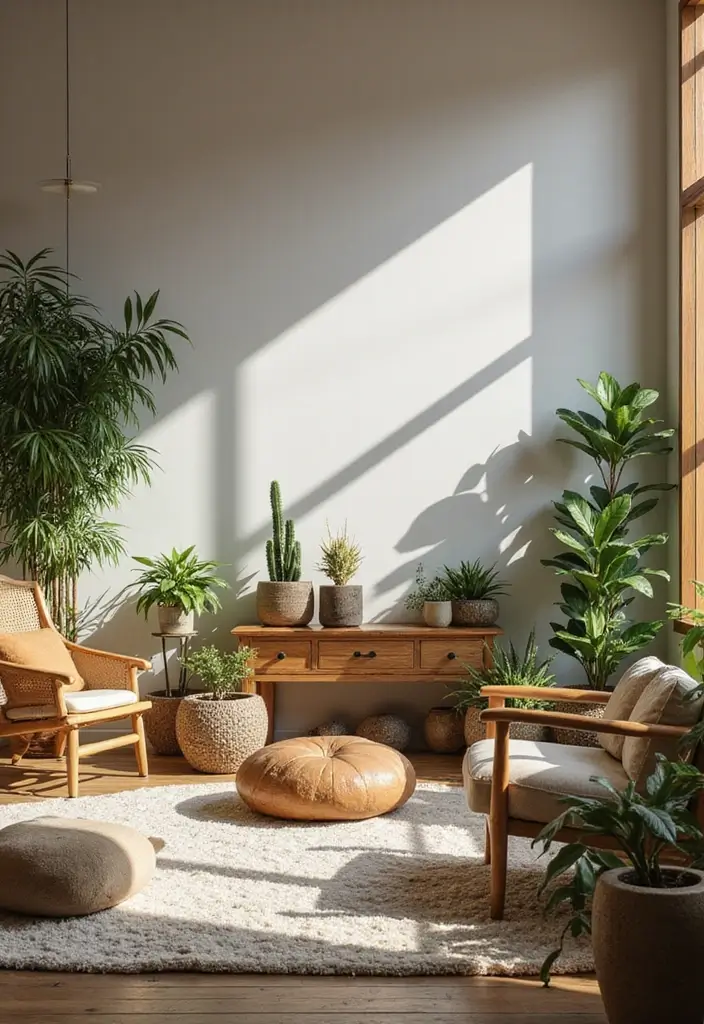 29 Chill Living Room Ideas That Feel Relaxed and Inviting - 3. Embrace Natural Elements