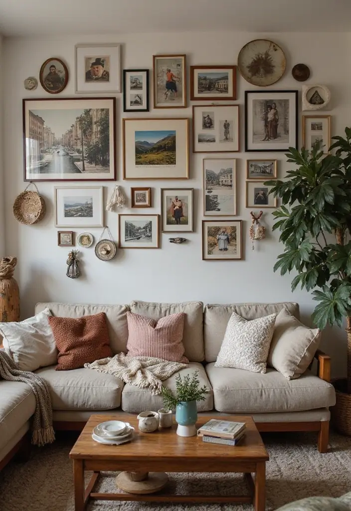29 Chill Living Room Ideas That Feel Relaxed and Inviting - 9. Incorporate Personal Mementos