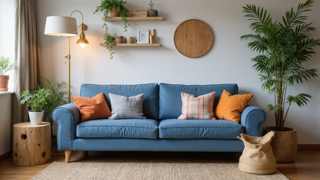 29 Denim Sofa Living Room Ideas That Feel Casual and Unique