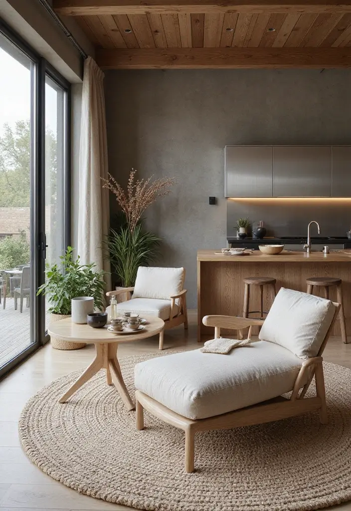 29 Home Decor Ideas Living Room and Kitchen That Tie Spaces Together - 13. Play with Textures