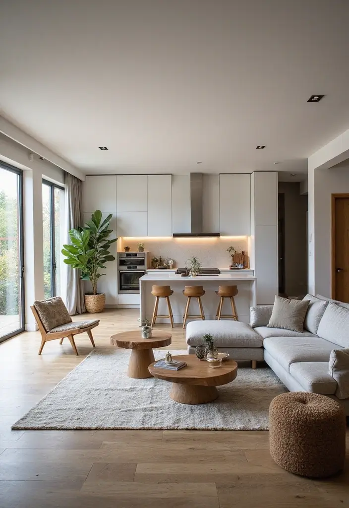 29 Home Decor Ideas Living Room and Kitchen That Tie Spaces Together - 14. Free-Flowing Layouts