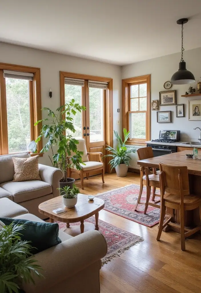 29 Home Decor Ideas Living Room and Kitchen That Tie Spaces Together - 15. Personal Touches