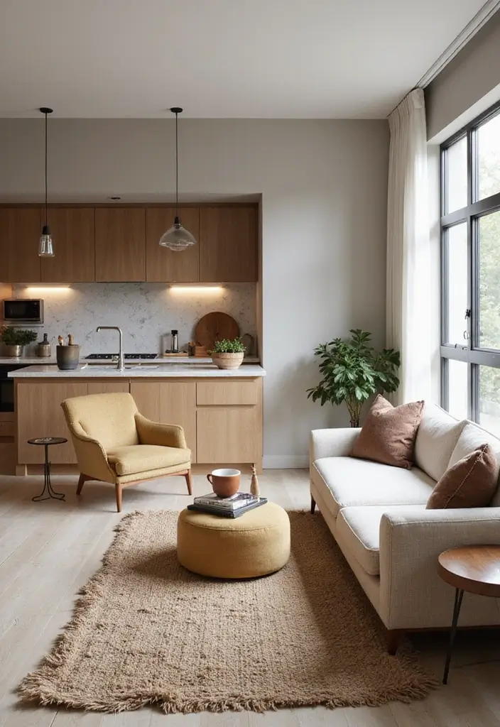 29 Home Decor Ideas Living Room and Kitchen That Tie Spaces Together - 23. Create a Cohesive Theme