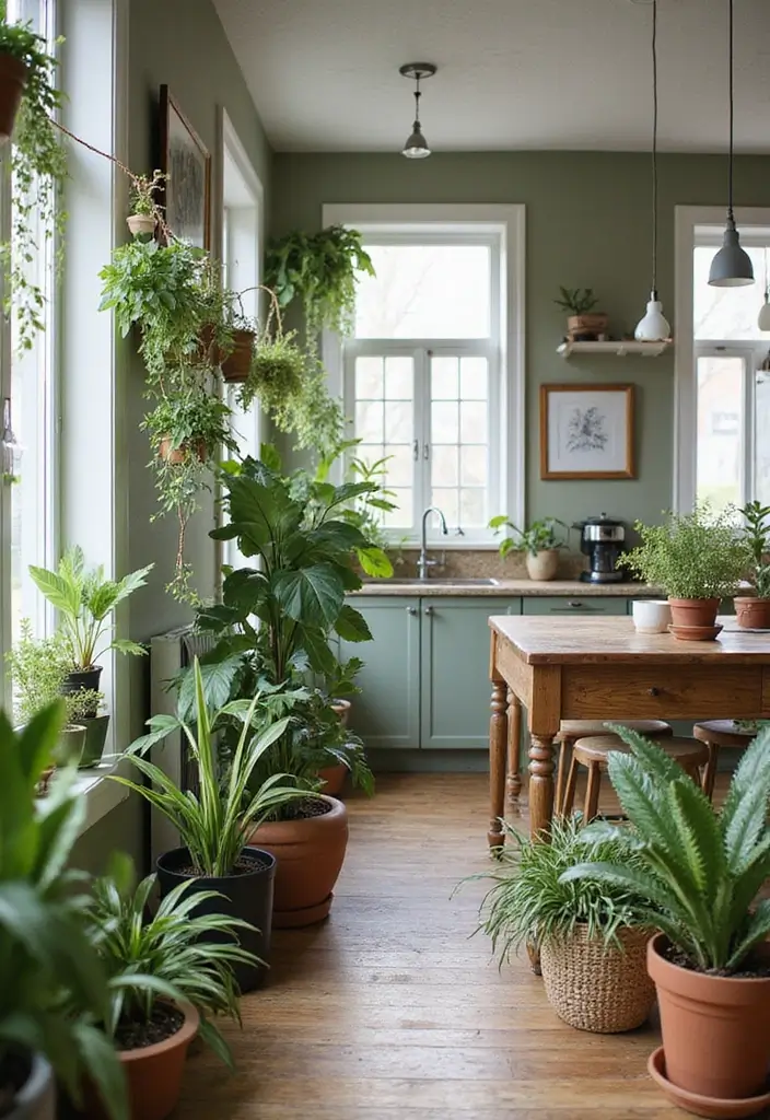 29 Home Decor Ideas Living Room and Kitchen That Tie Spaces Together - 4. Incorporate Indoor Plants