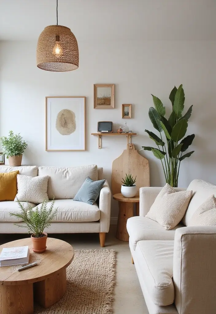 29 Living Room Objects Decor Ideas That Feel Minimal and Functional - 11. Recycled Material Decor