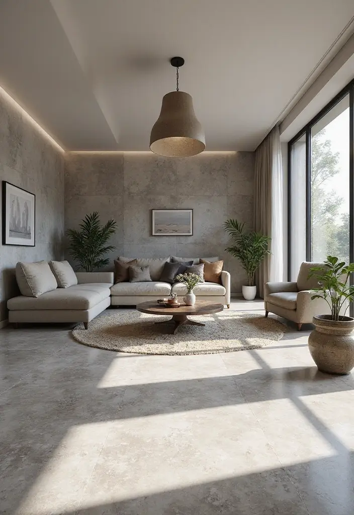 29 Living Room Tiles Design Ideas That Add Texture and Style - 13. Monochromatic Schemes for a Chic Look