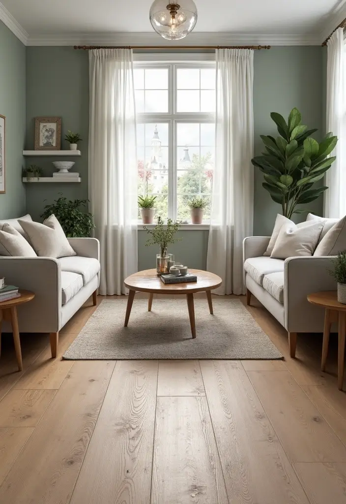 29 Living Room Tiles Design Ideas That Add Texture and Style - 17. Textured Vinyl Tiles for Budget-Friendly Style