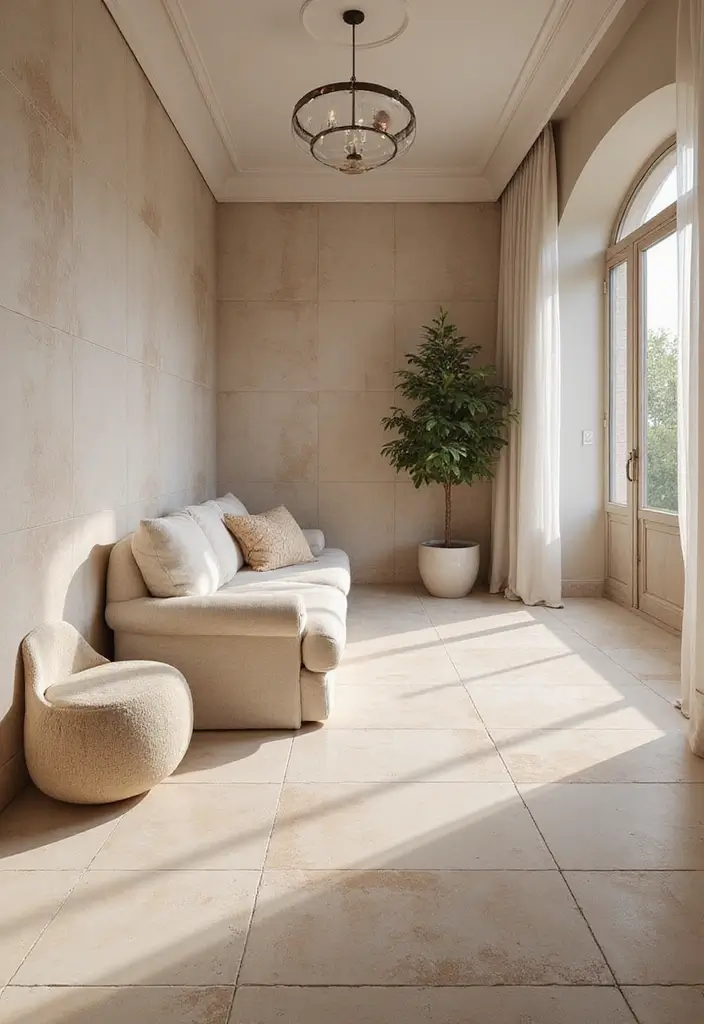 29 Living Room Tiles Design Ideas That Add Texture and Style - 20. Spa-Inspired Tiles for a Relaxing Retreat