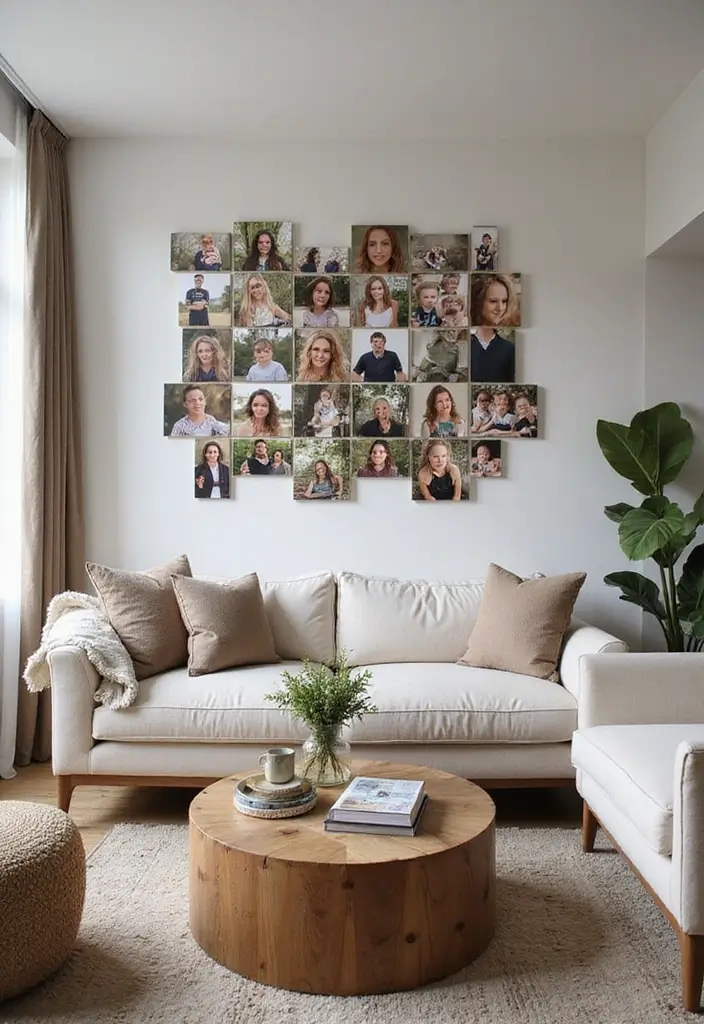 29 Living Room Tiles Design Ideas That Add Texture and Style - 21. Personalized Photo Tiles for Unique Charm
