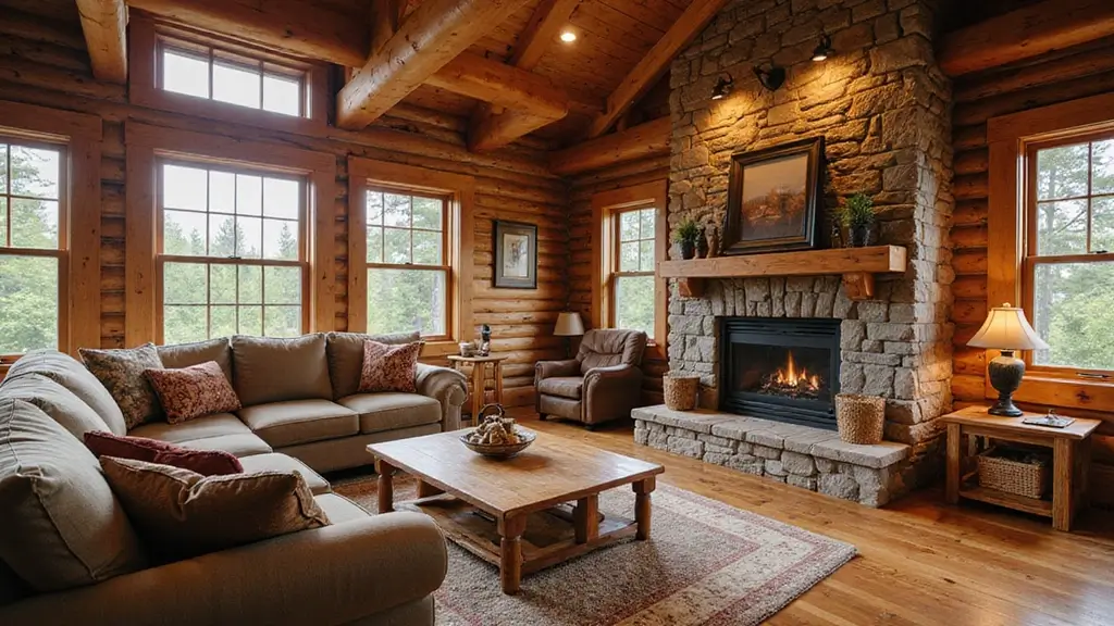 29 Log Cabin Living Room Ideas That Feel Rustic and Cozy