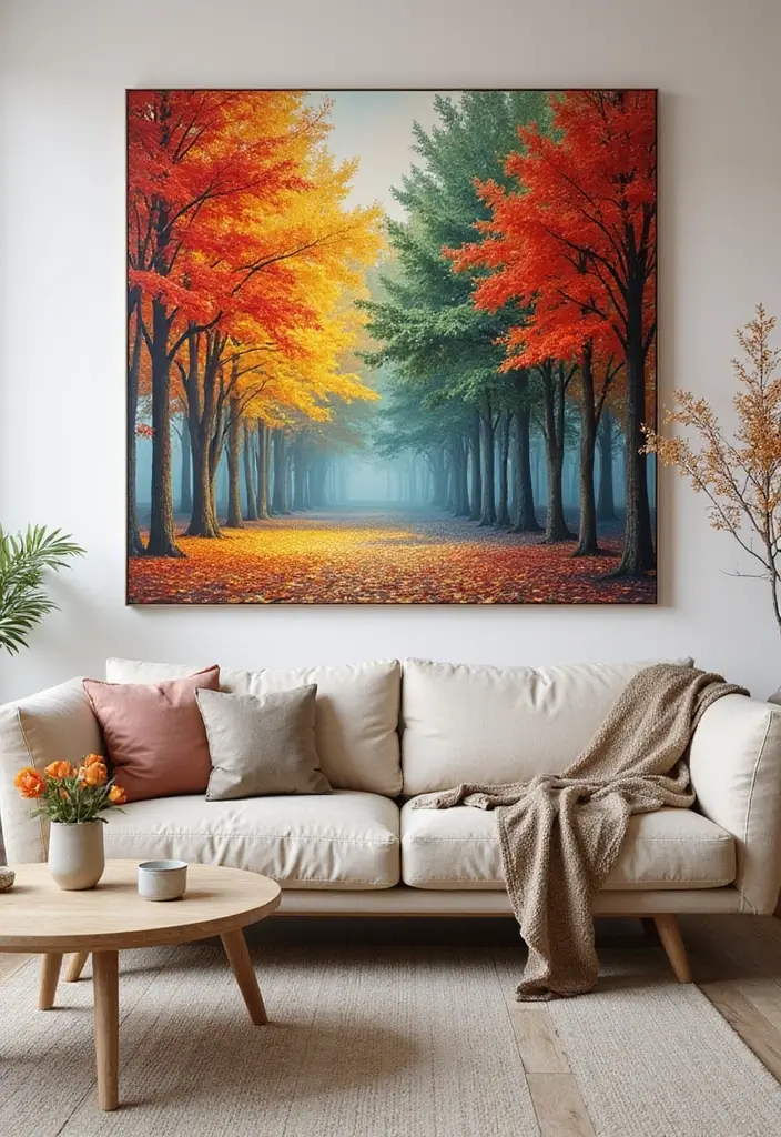 29 Painting for Living Room Walls Ideas That Add Color and Personality - 15. Seasonal Themes for Year-Round Freshness