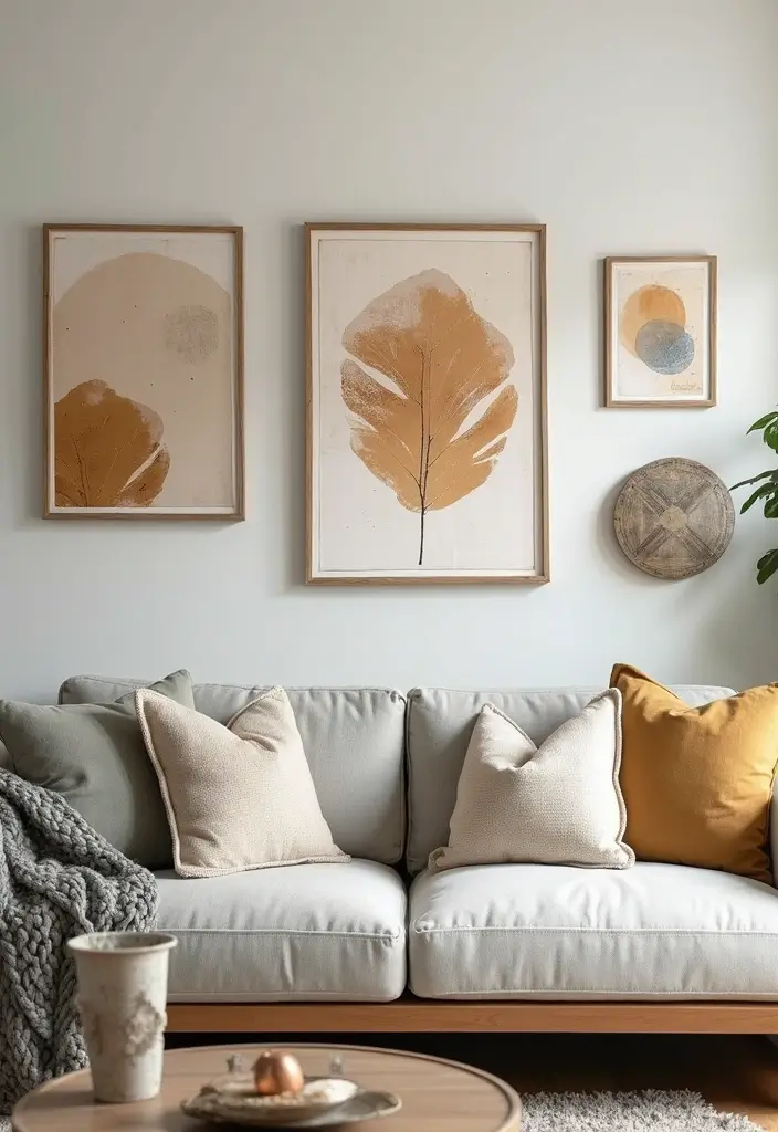 29 Painting for Living Room Walls Ideas That Add Color and Personality - 19. DIY Wall Art for Personal Touch