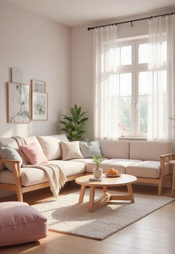 29 Sims 4 Room Ideas Living Room That Feel Realistic and Creative - 14. Soft Pastel Escape