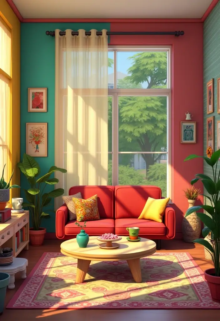 29 Sims 4 Room Ideas Living Room That Feel Realistic and Creative - 19. Playful Retro