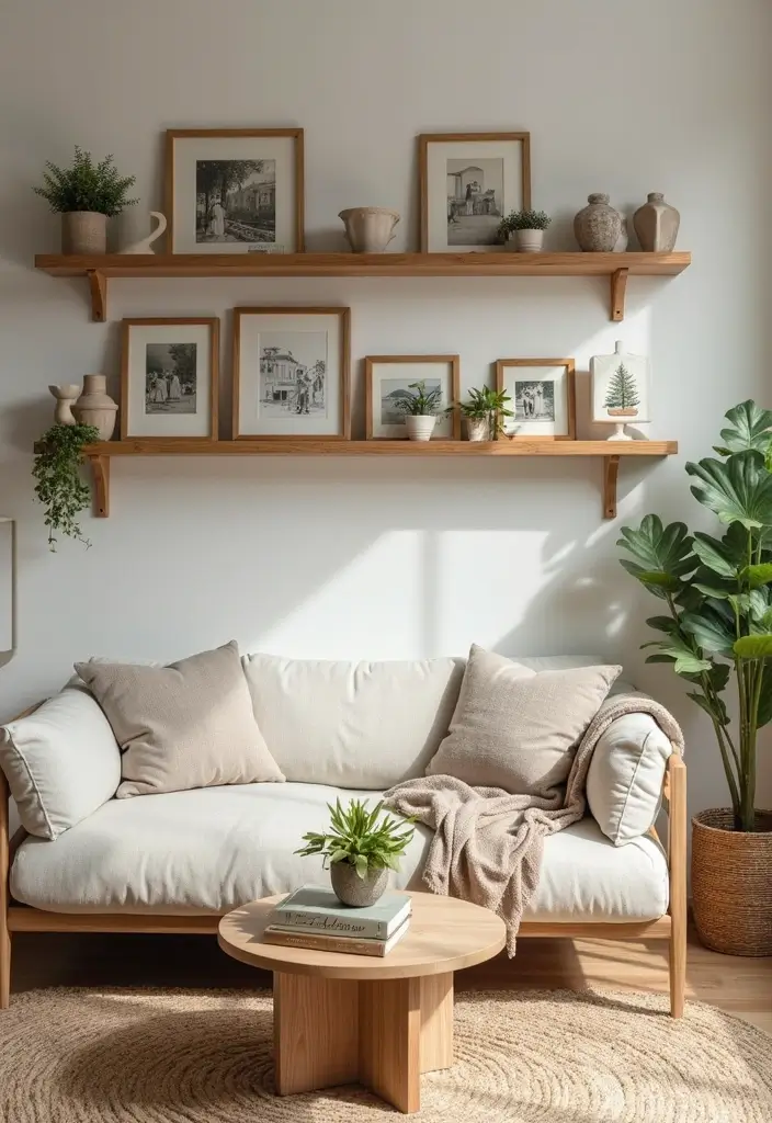 29 TV Wall Ideas Living Room Floating Shelves That Look Sleek and Organized - 29. Personal Touch
